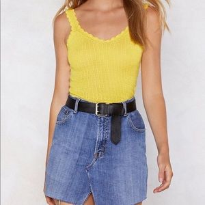 Yellow Knitted Top